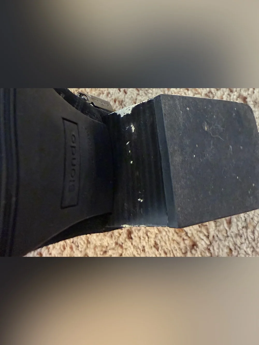 Blondo Waterproof Suede Block Heel Boots in Black, Size 8.5